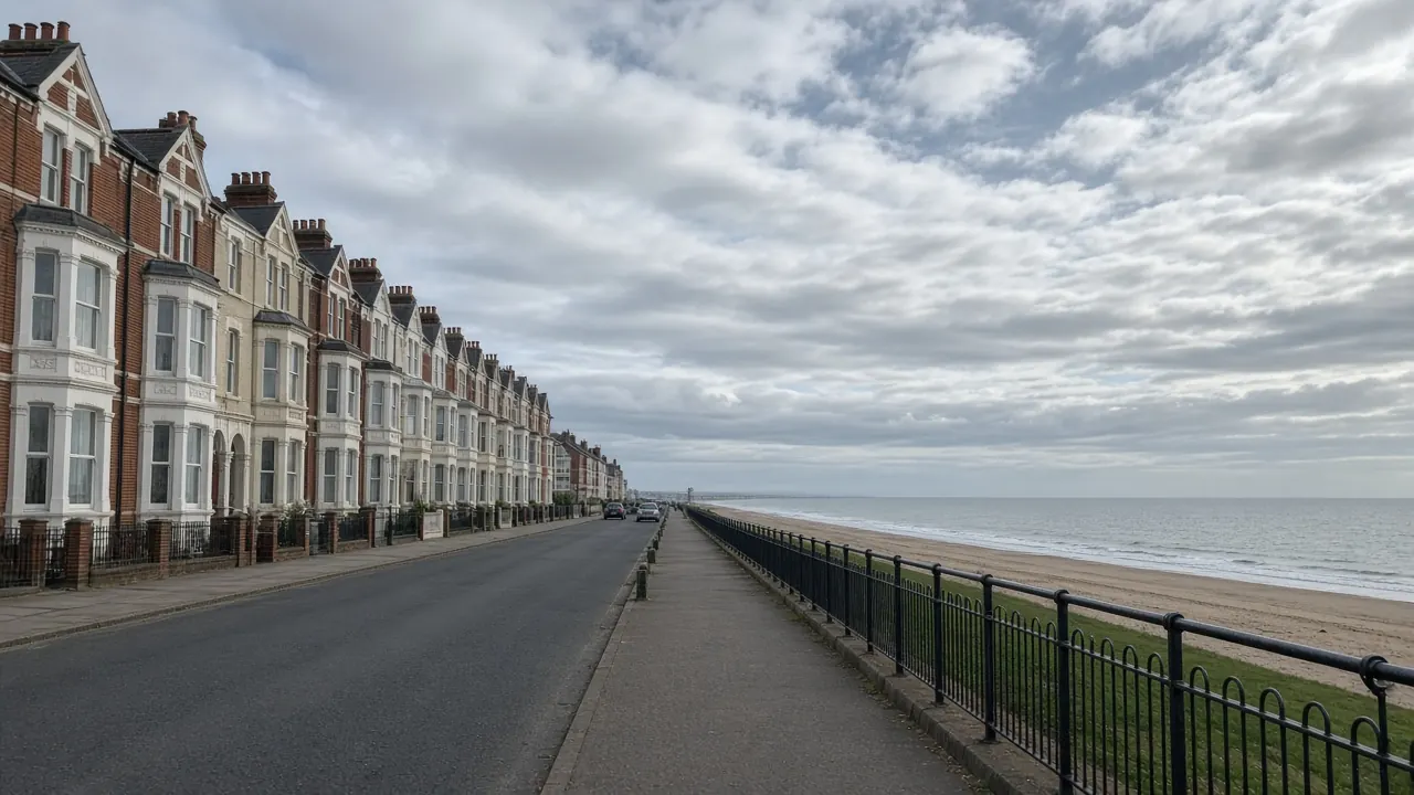 Example image: seafront promenade houses at Seaton Carew